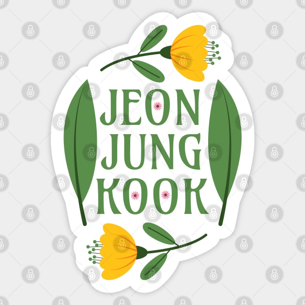 Jeon Jungkook - BTS Vocalist - Greenery BTS Army Jeon Jung-Kook Sticker by Millusti